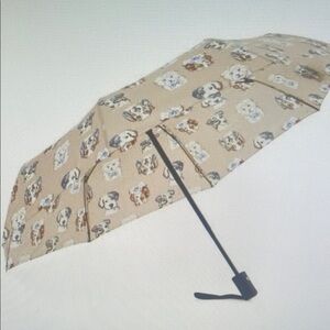 Dog Patterned Tan Umbrella